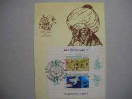 Zypern Türkisch 127/8 Block 4 Maximumkarte MK/MC, EUROPA/CEPT 1983, Große Werke D. Menschl. Geistes - Covers & Documents