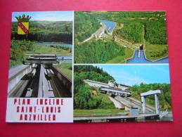 CPM 57  PLAN INCLINE SAINT LOUIS ARZVILLER  CANAL DE LA MARNE AU RHIN  MULTI VUES   VOYAGEE 1996 - Arzviller