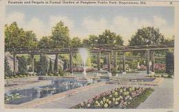 Maryland Hagerstown Fountain And Pergola In Formal Garden At Pangborn Public Park - Hagerstown
