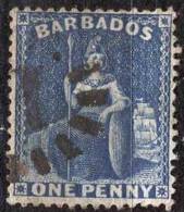 BARBADOS - VICTORIA - ONE PENNY - Perf  13½   - USED - Year ???? - Barbados (...-1966)