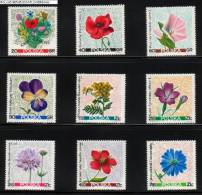 POLAND 1967 MEADOW FLOWERS - A BEAUTIFUL SET OF 9 STAMPS NHM - Ongebruikt