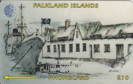 Falkland Islands,  FLK3B, Fic Office, 2 Scans.   3CWFB. - Falklandeilanden