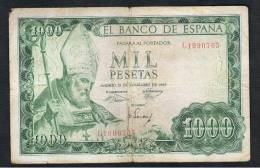 BILLETE ESPAÑA -  1000 Pesetas 1965 - Autres & Non Classés