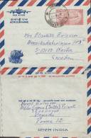 India Airmail Postal Stationery Ganzsache Entier Aerogramme POONA 1970 Cover Brief To Sweden Rhinoceros Cachet - Poste Aérienne