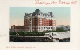 Greetings From Victoria BC CPR Hotel Empress 1905 Postcard - Victoria