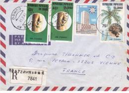 MARCOPHILIE, CONGO, Lettre Recom., 1983, Affranchissement Composé, BRAZZAVILLE, Nids Oiseaux Coopération Douanière/3432 - Autres & Non Classés