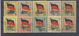 Lot 7 DDR 1959    Mi Nr 722/31  Flags  Used - Briefmarken