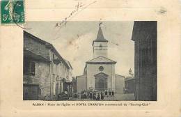 DEPTS DIV- Tarn -ref -F804- Alban -place De L Eglise Et Hotel Carayon Recommandé Du Touring Club  - - Alban