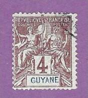 COLONIES FRANCAISES GUYANE TIMBRE N° 32 OBLITERE - Andere & Zonder Classificatie