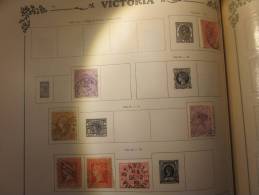 COLLECTION TIMBRES  VICTORIA  DEBUT 1874  OBLITERES  AVEC CHARNIERE - Ohne Zuordnung