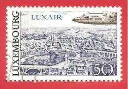 LUSSEMBURGO LUXEMBOURG USATO  - 1968 - POSTA AEREA LUXAIR - F. 50 -  Y&T N° 21 PA - Used Stamps