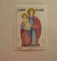 MONACO 2001 RELIGION VIERGE ART 1 TIMBRE NEUF MONACO RELIGION MNH - Otros & Sin Clasificación