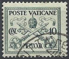 1929 VATICANO USATO CONCILIAZIONE 10 CENT - VTU002-10 - Usati