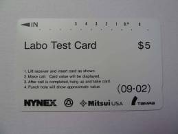 USA - Tamura - Mint - Labo Test  - $5 - RARE Nynex Issue - (US21) - Other & Unclassified