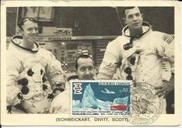 ASTRONOMIE . ASTRONAUTE D APOLLO 9 . MARS 1969. L. SCHWEICKART . A. DIVITT ET R. SCOTT - Astronomie