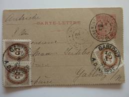 CARTE LETTRE 15ç DE MONACO 1897 ADRESSE AN AUTRICHE ET TAVEE A 9 KREUZER COVER BELEGE - Other & Unclassified