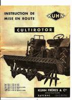 Livret Instruction Mise En Route Cultirotor Kuhn, Saverne - Agriculture