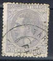 Sello 25 Cts Alfonso XII 1879, Trebol TARAZONA (Zaragoza). Num 204 º - Used Stamps