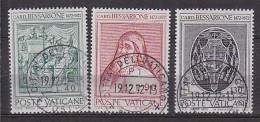 Z1811 - VATICANO SASSONE N°529/31 - VATICAN Yv N°549/51 - Gebraucht