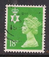 NORTHERN IRELAND GB 1991 18p BRIGHT GREEN USED MACHIN STAMP CENTER PHOS SG N147..( K104 ) - Irlanda Del Nord