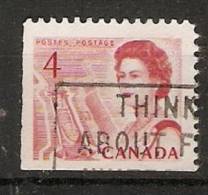 Canada  1967-72 Queen Elizabeth II  Perf. 12 (o) 4c - Single Stamps