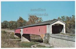 USA, ROCKVILLE IN INDIANA, WEST UNION COVERED BRIDGE, PARKE COUNTY No 26, C1960s Vintage Unused Postcard  [c3557] - Otros & Sin Clasificación