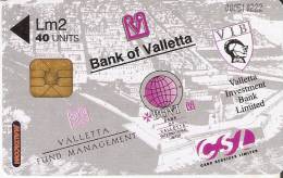 TARJETA DE MALTA DEL BANCO DE LA VALLETTA - Malta