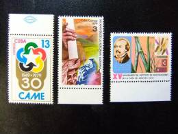 CUBA 1979 TRES SELLOS Yvert & Tellier 2147 + 2120 + 2155  (*) - Unused Stamps