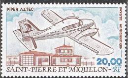 St PIERRE ET MIQUELON 1989  - PA 68 - Piper Aztec Et Aeroport De  Miquelon - Neuf Sans Charnière - Côte 9,20 €uros - Unused Stamps