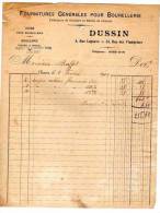 944B) D75 - PARIS Xe - DUSSIN -  CUIRS POUR BOURELLERIE EN 1924-3 DOCUMENTS - Agriculture