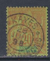 Soudan N° 9 O  Type Groupe : 20 C. Brique Sur Vert Assez-belle Oblitération, 1 Dent Courte Sinon TB - Used Stamps