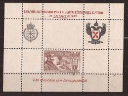 RQT12-LM078THC.Espagne. Spain.España.Escudo.Zumal Acarregui.Requetes.Hoja Bloque1938. (Galvez 12**)en Nuevo.Muy RARA - Commemorative Panes