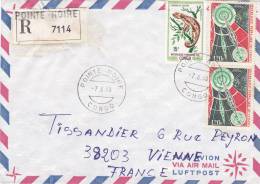 MARCOPHILIE, CONGO,1980, RECOMMANDE POINTE NOIRE, Affranchissement Composé Pour La FRANCE Caméléon Télécom /364 - Other & Unclassified