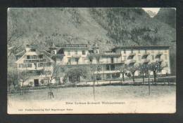 HOTEL KURHAUS EINTRACHT WOLFENSCHIESSEN  , OLD POSTCARD 1910  TO  RUSSIA  MOSCOW - Wolfenschiessen