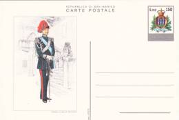 B02  Carte Postale De San Marino - Uniforme Militaire - De 1979 - Entiers Postaux