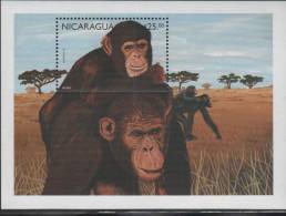 Nicaragua. Chimpanzee. 1999. MNH SS. SCV = 4.50 - Chimpanzees