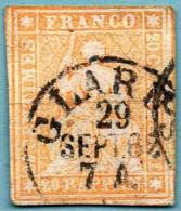 1854-62  Helvetia Seduta N° 29 - Used Stamps