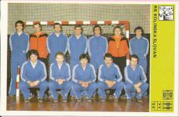SPORT CARD No 188 - HANDBALL CLUB KOLINSKA SLOVAN, Yugoslavia, 1981., 10 X 15 Cm - Handball