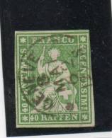 LOT 595 - SUISSE N° 30a Oblitéré - HELVETIA - Cote 80 € - Used Stamps