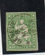 LOT 595 - SUISSE N° 30a Oblitéré - HELVETIA - Cote 80 € - Usados