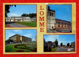 * LOMME-Multiples Vues:Maison Des Enfants,Eglise,Mairie,Centre F.P.A.-1985(Jeux FR3 Au Dos) - Lomme