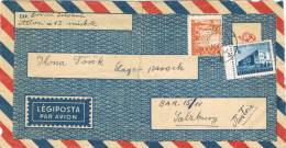 1443. Frontal Aereo  MISKOLC (Hungria) 1953 A Salzburg - Covers & Documents