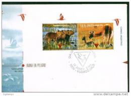 Argentina YT1930-31 FDC Upaep Defensa Medio Ambiente: Hydrochoerus Hydrochoeris, Lama Guanicoe - FDC