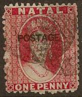 NATAL 1875 1d Bright Red QV SG 77 U YE132 - Natal (1857-1909)