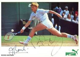 Boris Beckers. Tennista. Cartolina Autografata. Autografo Su Fotocartolina. - Sportler