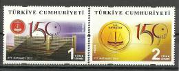 Turkey; 2012 150th Year Of The Court Of Accounts - Unused Stamps
