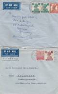 India  2 Covers Sent To Germany  # 943 # - Poste Aérienne