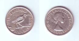 New Zealand 6 Pence 1955 - Nouvelle-Zélande