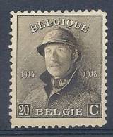 130202419  BELGICA  YVERT  Nº  170  *  MH - 1919-1920 Trench Helmet