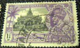 India 1935 Silver Jubilee Jain Temple Calcutta 1.25a - Used - 1911-35  George V
